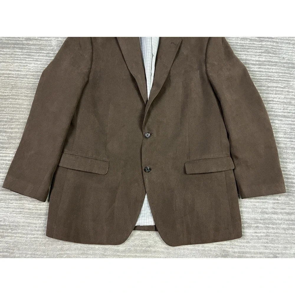 Lauren Ralph Lauren Blazer Womens 44R Brown Polyester 2 Button Front‎